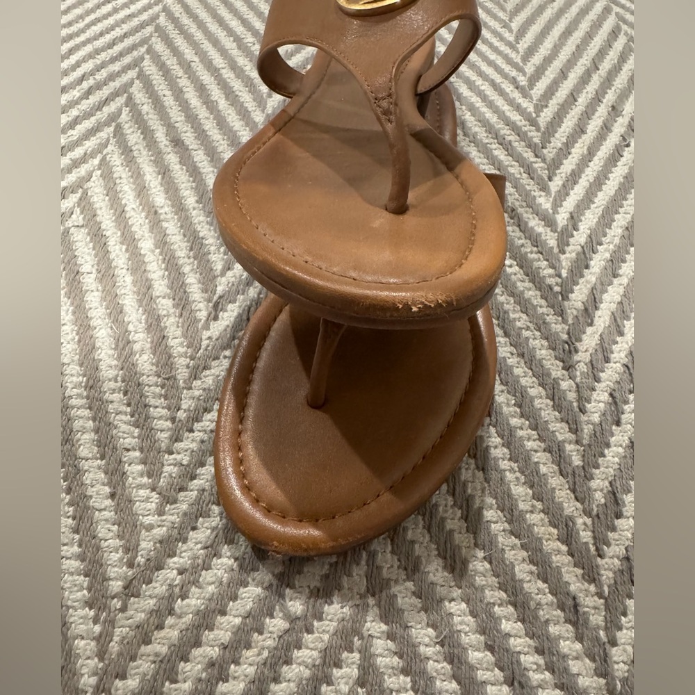 Tory Burch Judy Leather Thong Sandals Royal Tan US 8 - Picture 3 of 5
